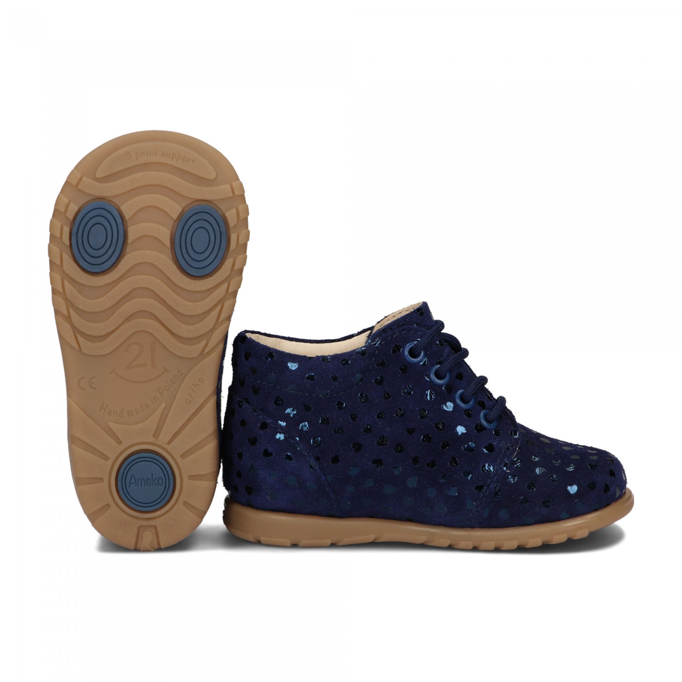 Ameko - pierwsze kroczki A4-W-Blue-hearts. - obrazek 3