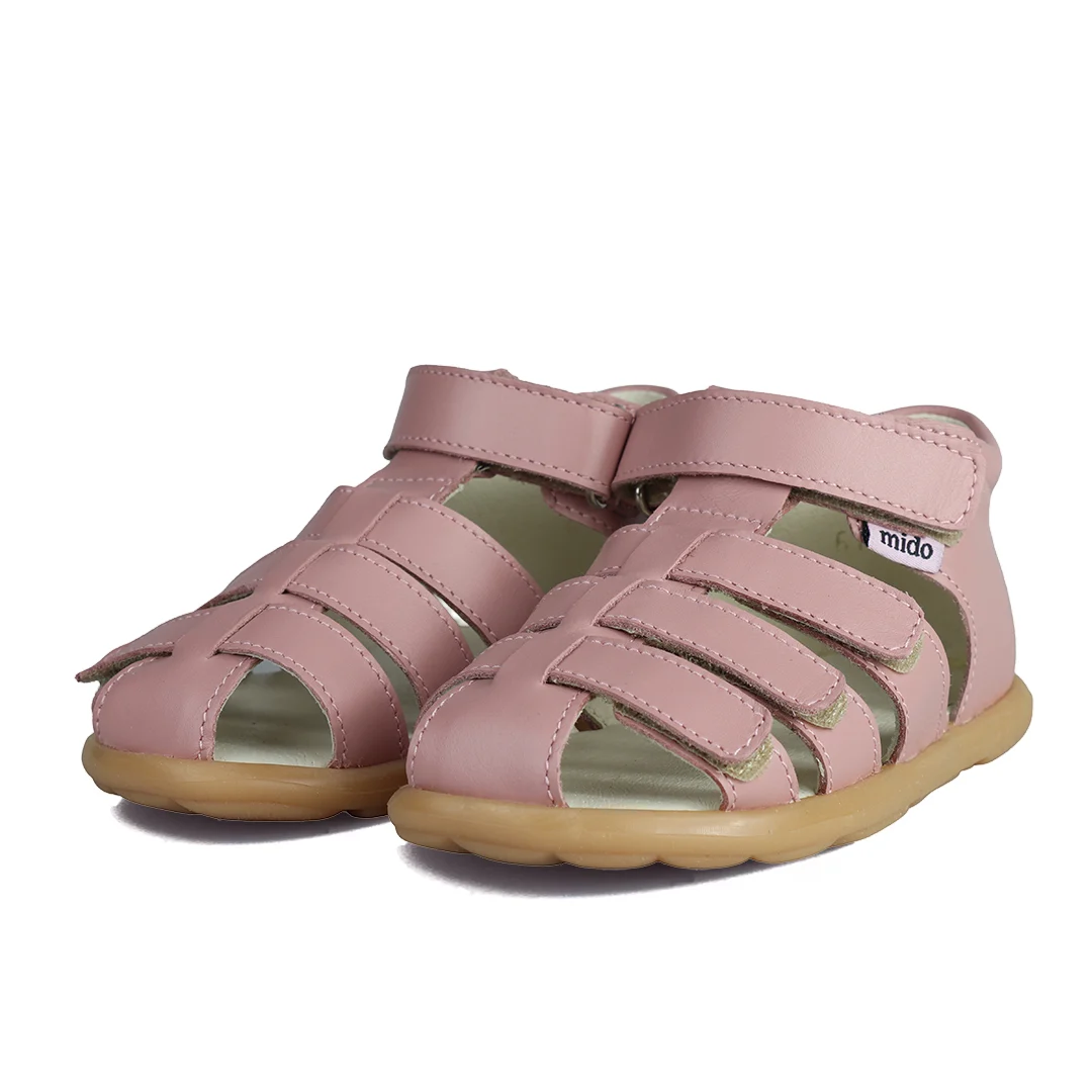 Sandały Barefoot 61- Mido 07/ 71-01 ciemny róż