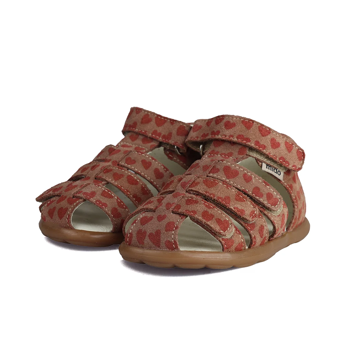 Sandały Barefoot Mido love brown .